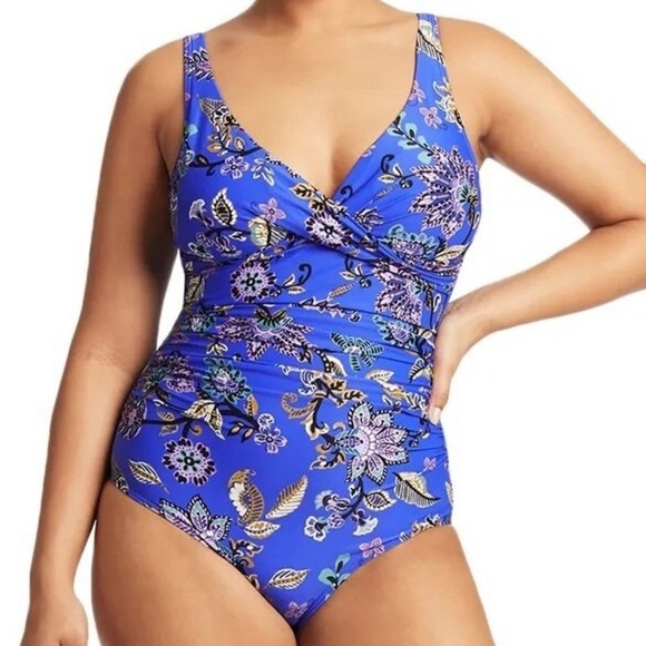 NWT SEA LEVEL CARNIVALE
CROSS FRONT MULTIFIT ONE PIECE - COBALT SZ 12 - Picture 1 of 8
